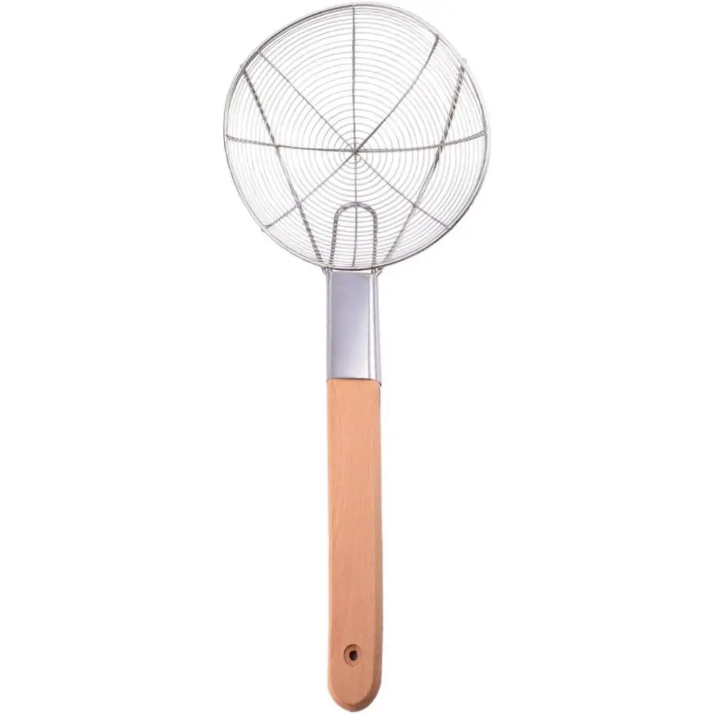 Cuchara ranurada de acero inoxidable de 19.7 pulgadas, espumadera de cocina con malla fina para remojar, cocinar, colar y servir, herramienta de cocina para el hogar