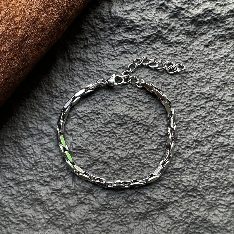 

Titanium Steel Handmade Irregular Chain Bracelet Adjustable Minimalist Cold Style Fashion Accessories for Men