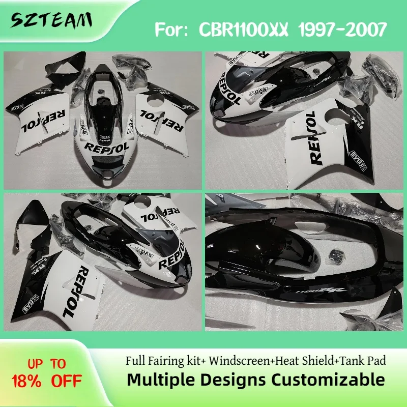 

For Honda CBR 1100XX 1996-2005 2006 2007 Fairing Kit CBR1100XX 96-07 Aftermarket Injection Motorcycle Body Cover Fairings