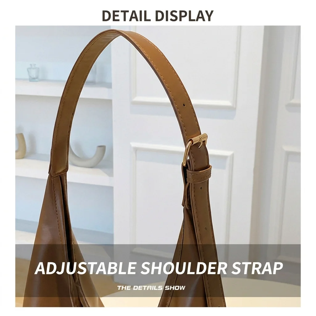 Hobo Shoulder Bag for Women Soft PU Leather Slouchy Tote Purse Casual Lightweight Handbag for Work, Travel & Everyday Use - view 3