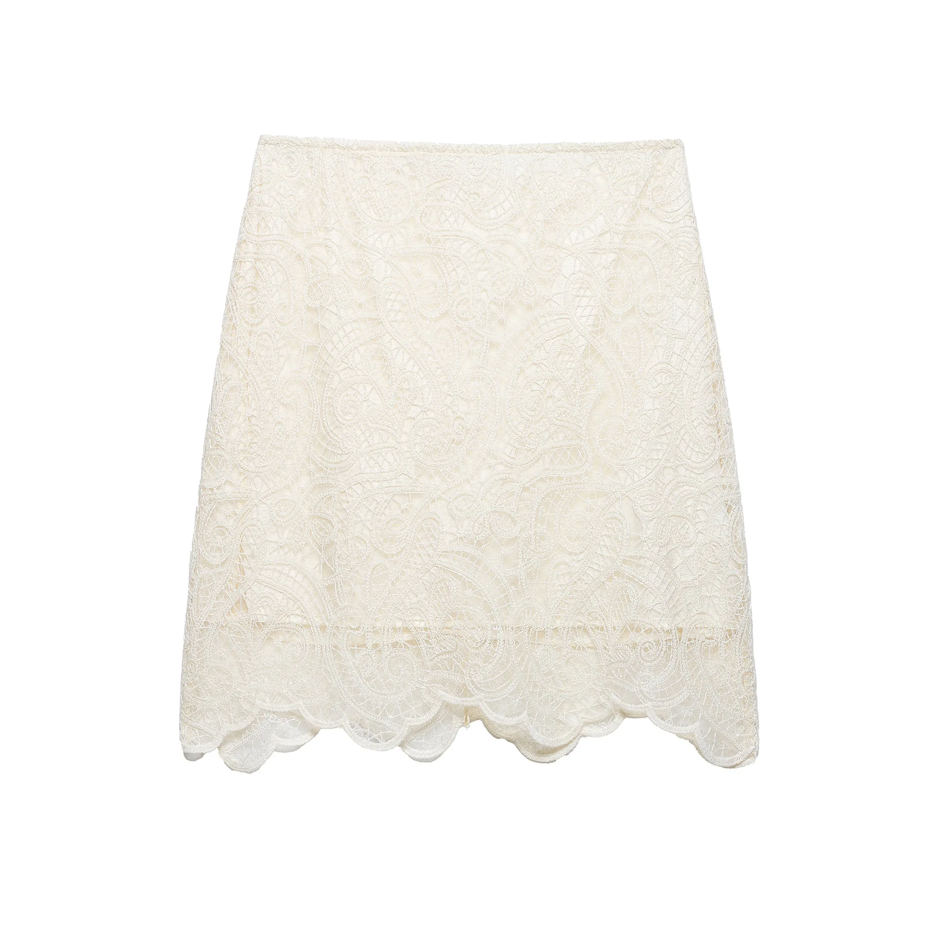 女性のファッションスタイルレースベージュレース長袖ブラウスハ - Women Formal Wear White Shirt のレビューと価格