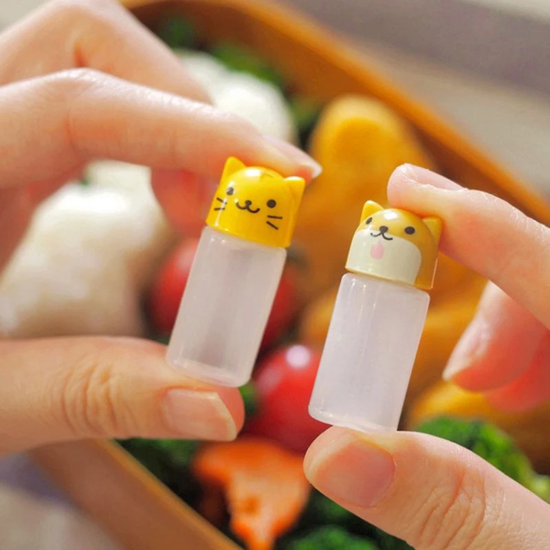 3Pcs Mini Seasoning Sauce Bottle Portable Ketchup Bottle Salad Dressing Container Bento Lunch Box