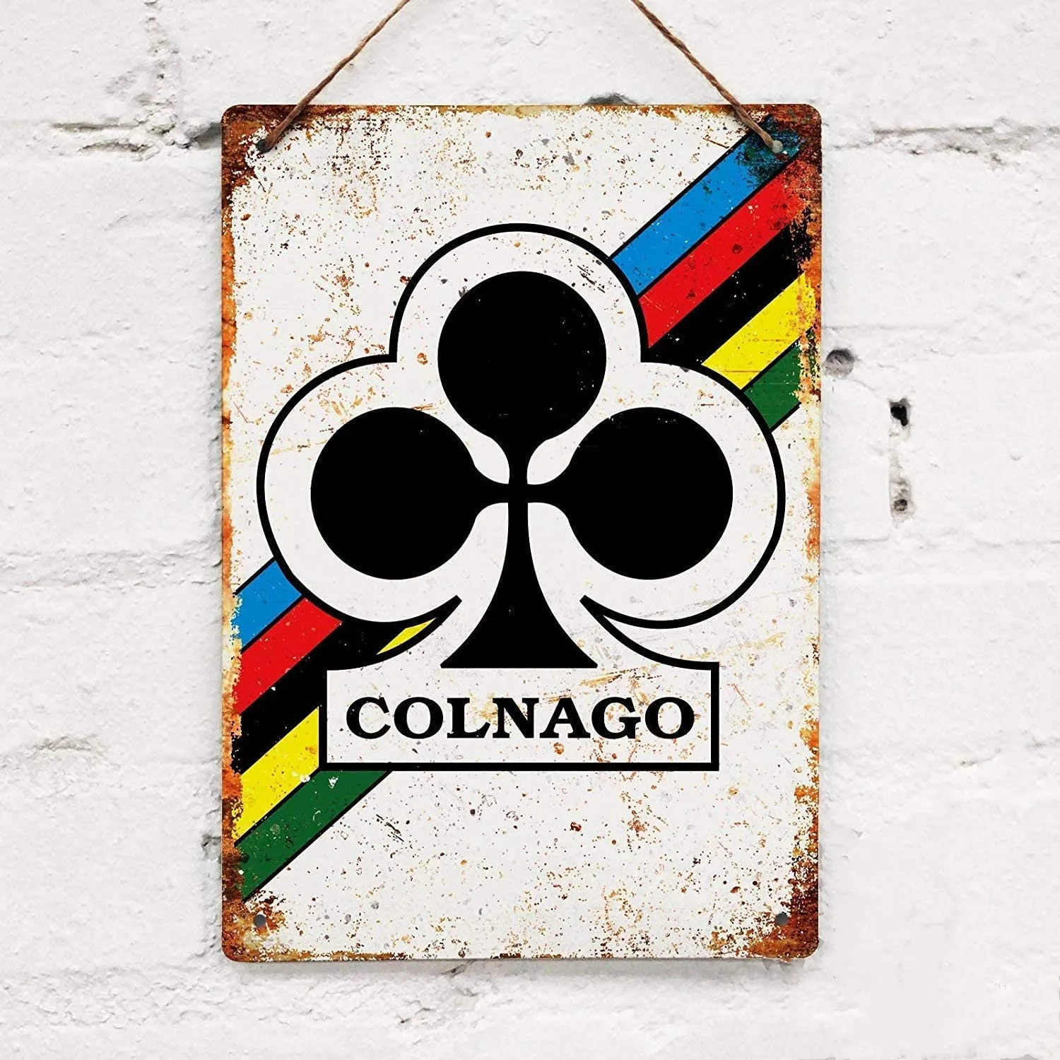 Colnago دراجة ركوب الدراجات الرجعية معدن القصدير تسجيل اللوحة ملصق جدار ديكور الفن رث شيك هدية