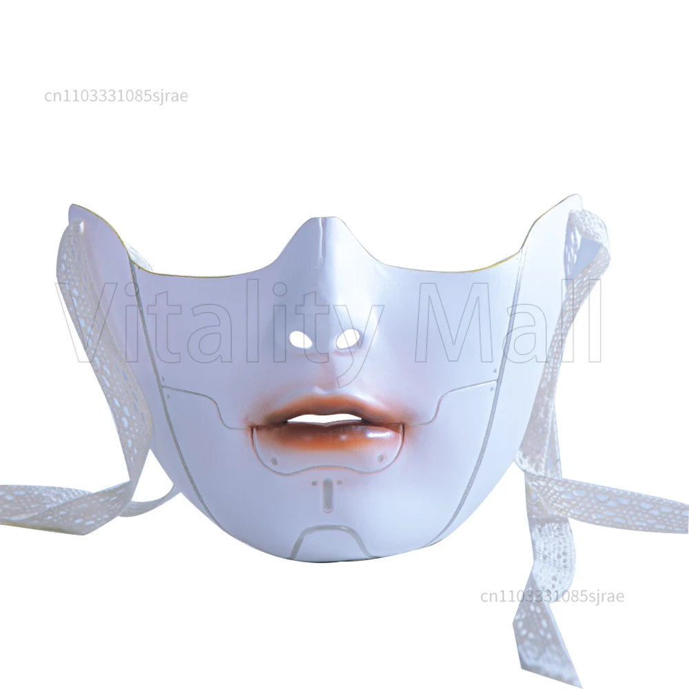 قناع تجميل لطيف وجمال ميكانيكي جديد بنصف وجه سفلي، جميع الأشياء، وجه كامل للبالغين من الرجال والنساء، فستان مهرجان هانفو الخيالي #5