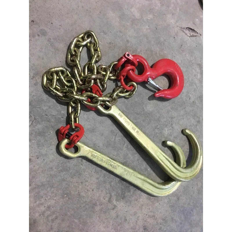 Road Rescue Vehicle Trailer Obstacle Clearing Vehicle Accessories Hook Chain Double Chain Hook Double  Loquat Hook Lifting