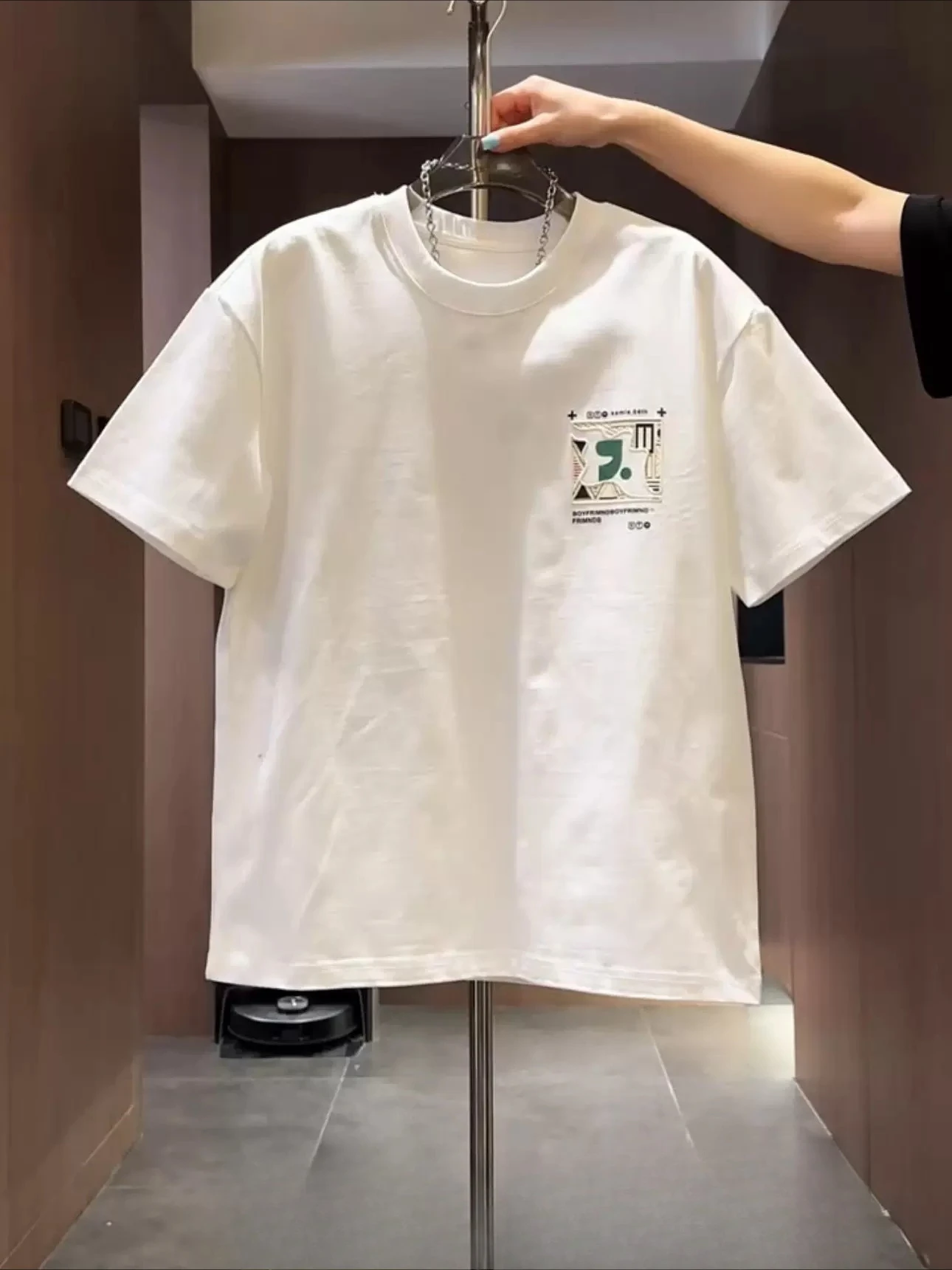 Spring and Summer High-End Pure Cotton Letter-Printed T-Shirt - American Cool and Stylish Casual Multi-Functional Top