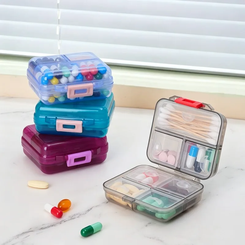 Tragbarer Reise-Pillen-Organizer, feuchtigkeitsbeständige Pillenbox, Mini-Medikamenten-Vitamin-Aufbewahrungsbox für Tasche, Handtasche, Outdoor und den täglichen Gebrauch. – Detail 3