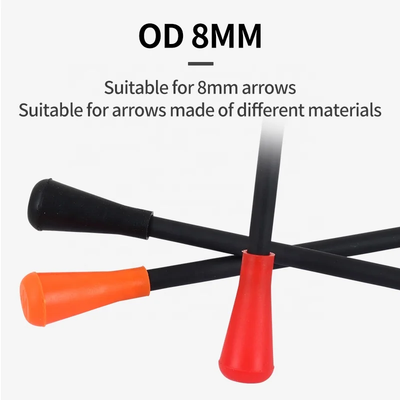 6pcs Archery Rubber Arrowhead Outdoor Bow Shooting Practice CS Game Sports Safety Tips  Target Point 8mm Broadhead Accessories