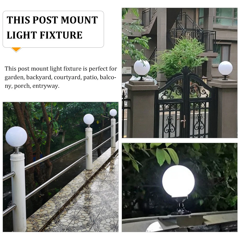 

Globe Post Light Outdoor Lighting Fixture Exterior Door Post Lamp Weatherproof Decorative Yard Light for Patio Porch Backyard