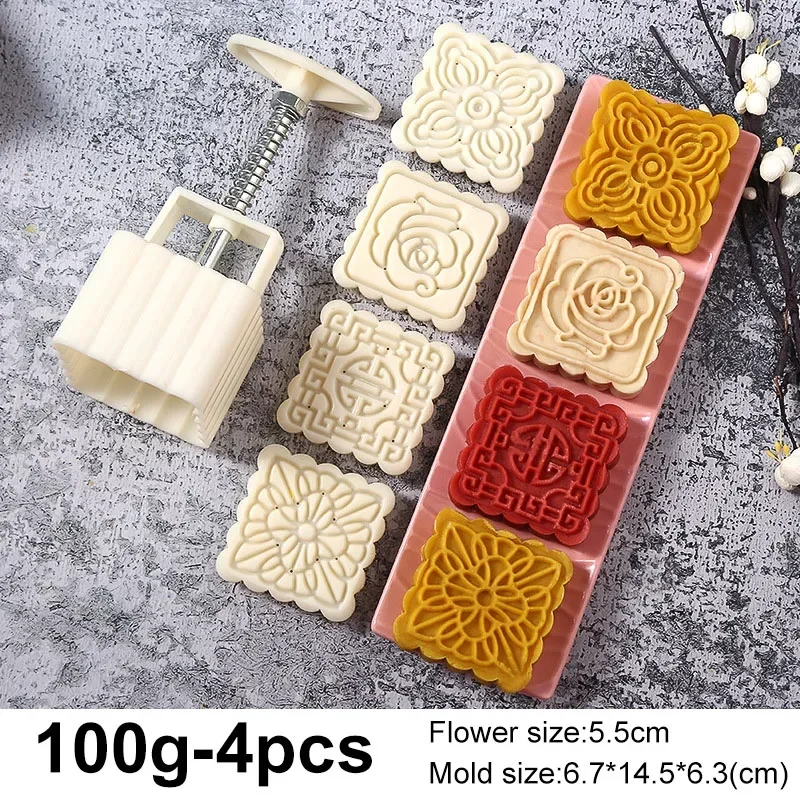 1 Set DIY Backform für Mondkuchen, Handpresse-Keksstempel, Mondform für Kuchendekoration, Gebäck-DIY-Werkzeug, Backzubehör, Bar-Tool, Mittelherbstfest
