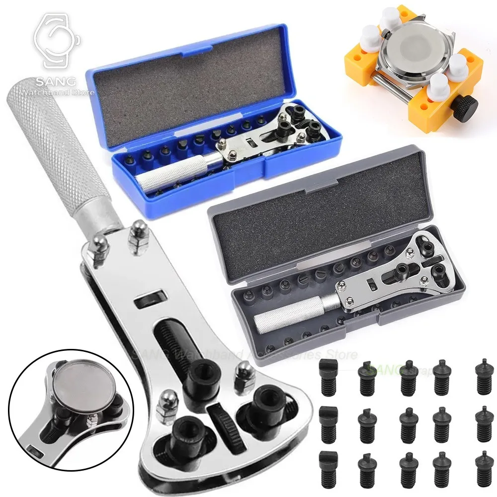 Metal Adjustable Watch Back Case Cover Opener Remover Wrench Repair Tools Bottom Cover Rear Replace Battery Press Closer Remover