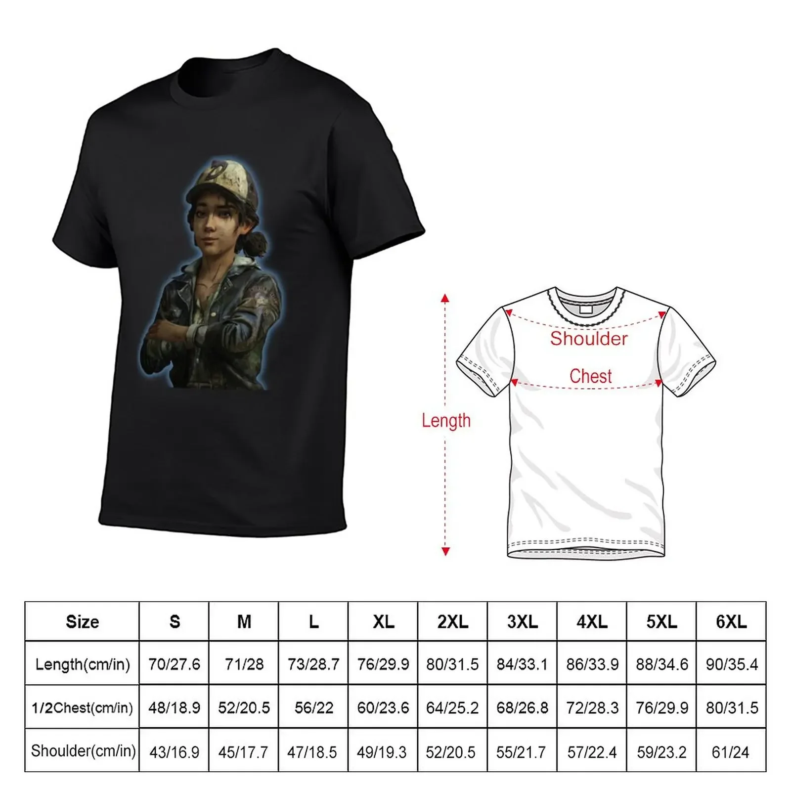 New Clementine Walking Dead Telltale Cute T-Shirt cute tops Tee shirt Oversized t-shirt mens funny t shirts