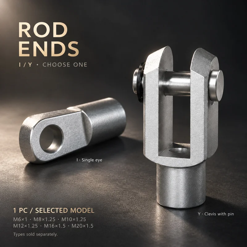 Pneumatic Cylinder Rod End I Type Eye Y Type Clevis with Pin Female Thread M6 M8 M10 M12 M16 M20 SC MAL Air Cylinder Fitting 1PC