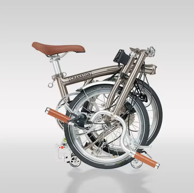 CRANSTON 16-inch 9-speed R9 Max Tri-folding Bike Electroplate Steel Frame Light Weight Foldable Bike S bar M BAR Folding Bicycle view 4