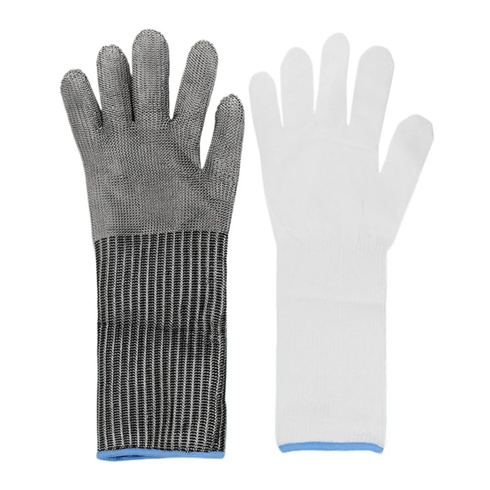 Safety Anti-cut Gloves Comfortable with Arm Protection Extended Gloves Stainless Steel Wire Durable Cutting Accessories