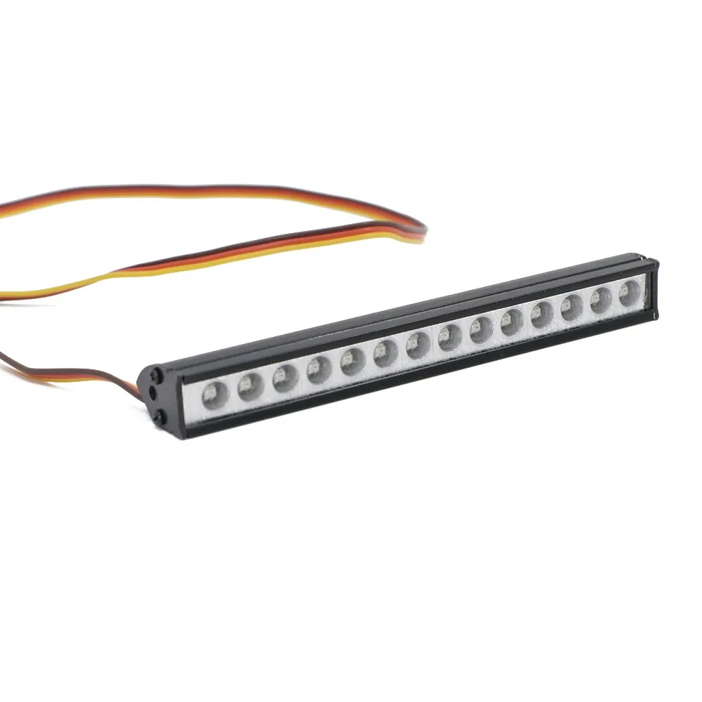 Metal Wilderness Front Bumper Anti-collision LED Light Bar & Winch & Remote Controller For 1/10 RC Climbing Car TRX4 SCX10 9004