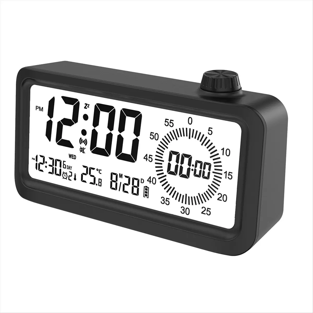 【ELEVATE LIFE】Digital Alarm Clock Visual Timer Three Sets of Alarms Dual Display Countdown Children'S Learning Time Reminder