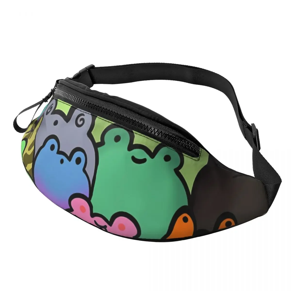 

Froggy Bunch Printed Waist Bags Men Women's Fanny Pack Casual Sport Banana Bags Belt Pouch