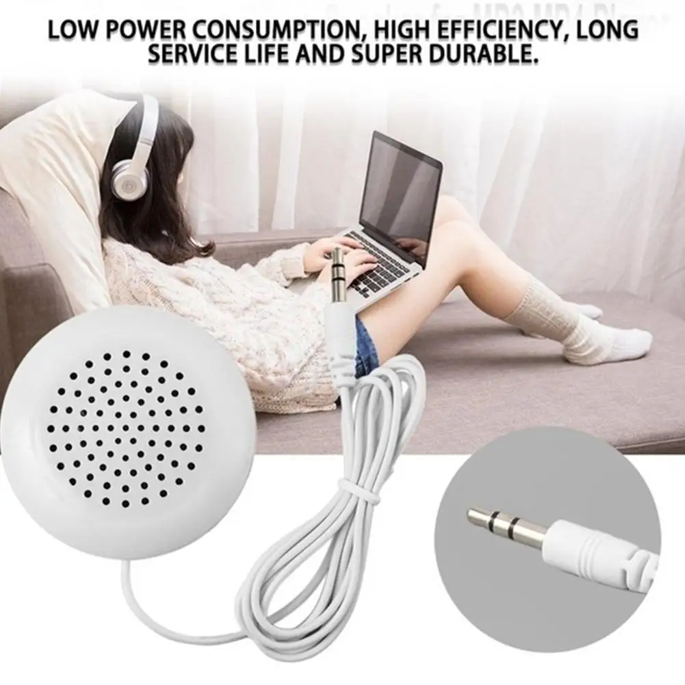 3.5mm Mini Pillow Speaker Portable Bed Side Hands Free Loudspeaker For Music Player Mobile Phone Wired Pillow Speaker