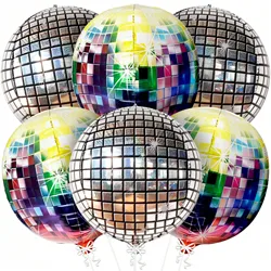 Grands ballons disco multicolores, 7 pièces/ensemble, décorations de fête disco, ballons disco argentés pour décorations de fête des années 80 et 70