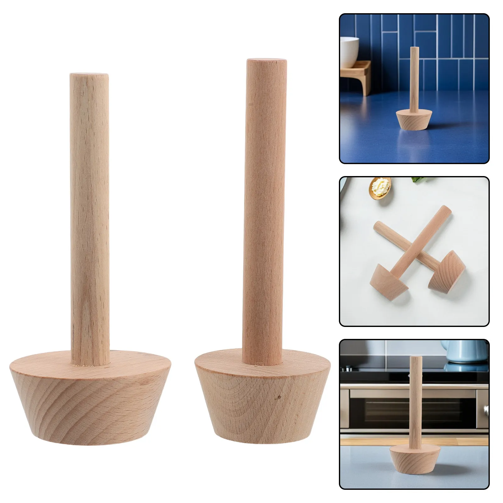 

2Pcs Wood Egg Tart Molds Reusable Pastry Tamper for Baking Perfect Tart Shells Home Dessert Mold Baking Tools for Tarts