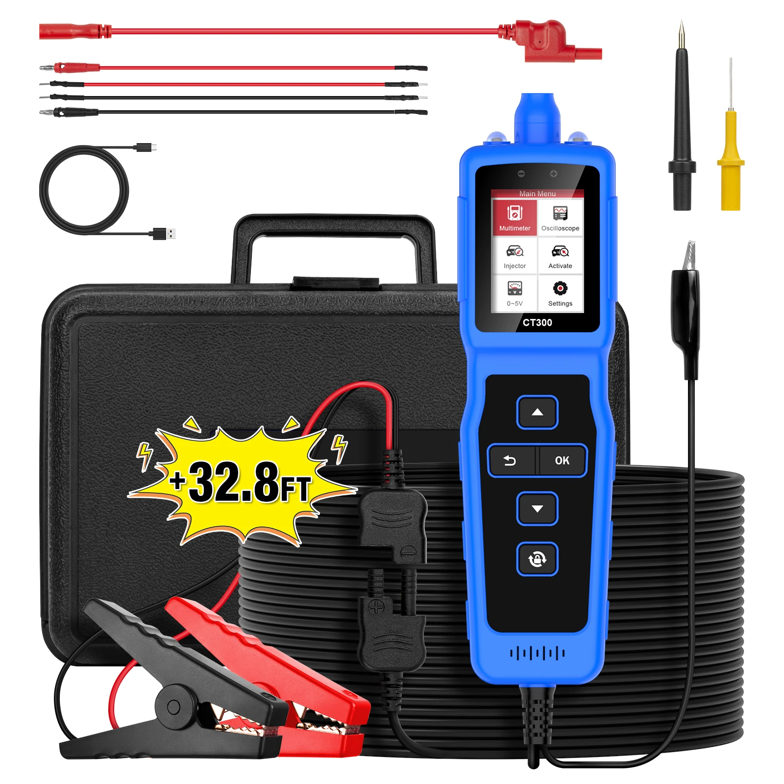 Car Circuit Tester Automotive, Power Circuit Probe Tester,0-80V DC Test Light Automotive Short Circuit Finder, Automotive Tool