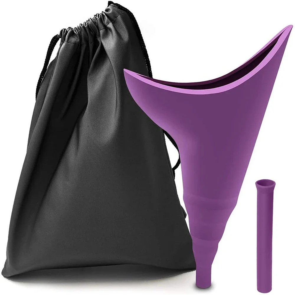 Portable Reusable Urinal Funnel with Extension Tube Urinal Standing Up to Pee Funnel For Camping Hiking Female Urination Device