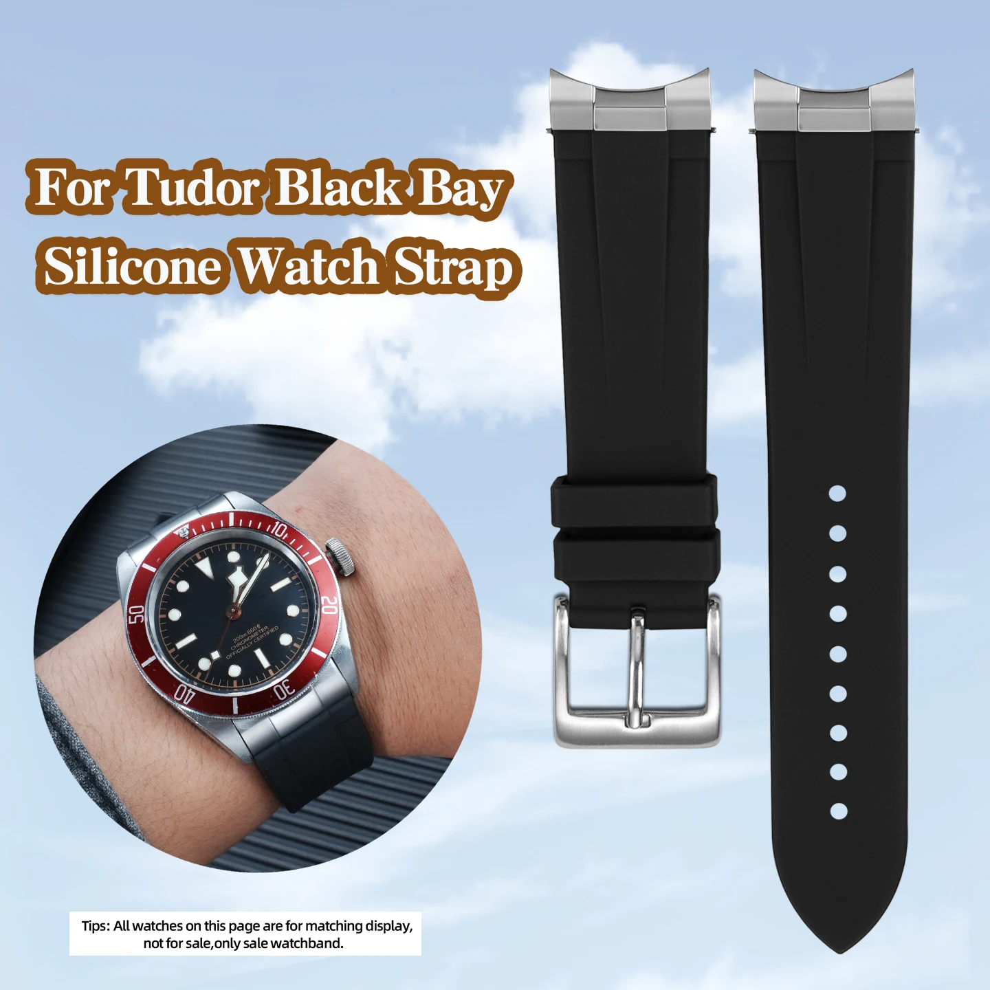 

Для Tudor Black Bay M79220 M7941A M79230B/R силиконовый ремешок для часов модифицированный изогнутый резиновый ремешок для часов 20 мм 21 мм 22 мм мужской браслет
