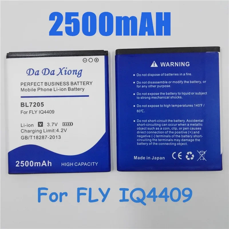 Высококачественный 2500mAh BL7205 BL 7205 литий-ионный аккумулятор для Телефона Fly IQ4409 Quad ERA Life 4 Аккумулятор