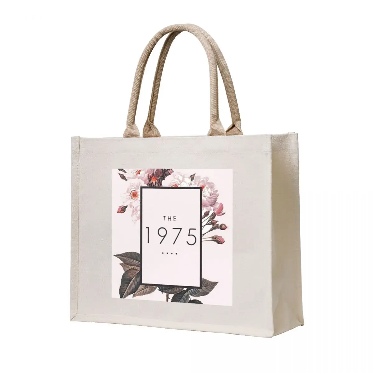 

1975 floral flower Tote Bag large size bags Canvas bag Shopper