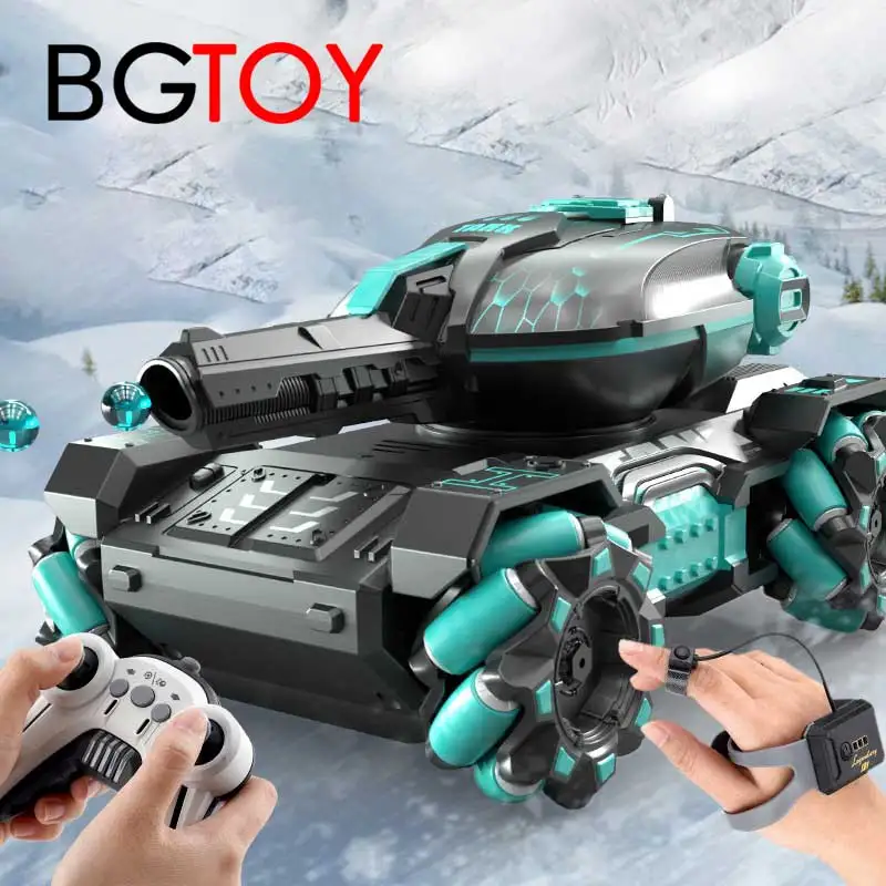 مُعدّل مركبة دبابة التحكم عن بعد BGTOY 2.4G بتصميم مُبتكر ووظائف متعددة – تجربة تفاعلية لا تُنسى للأطفال