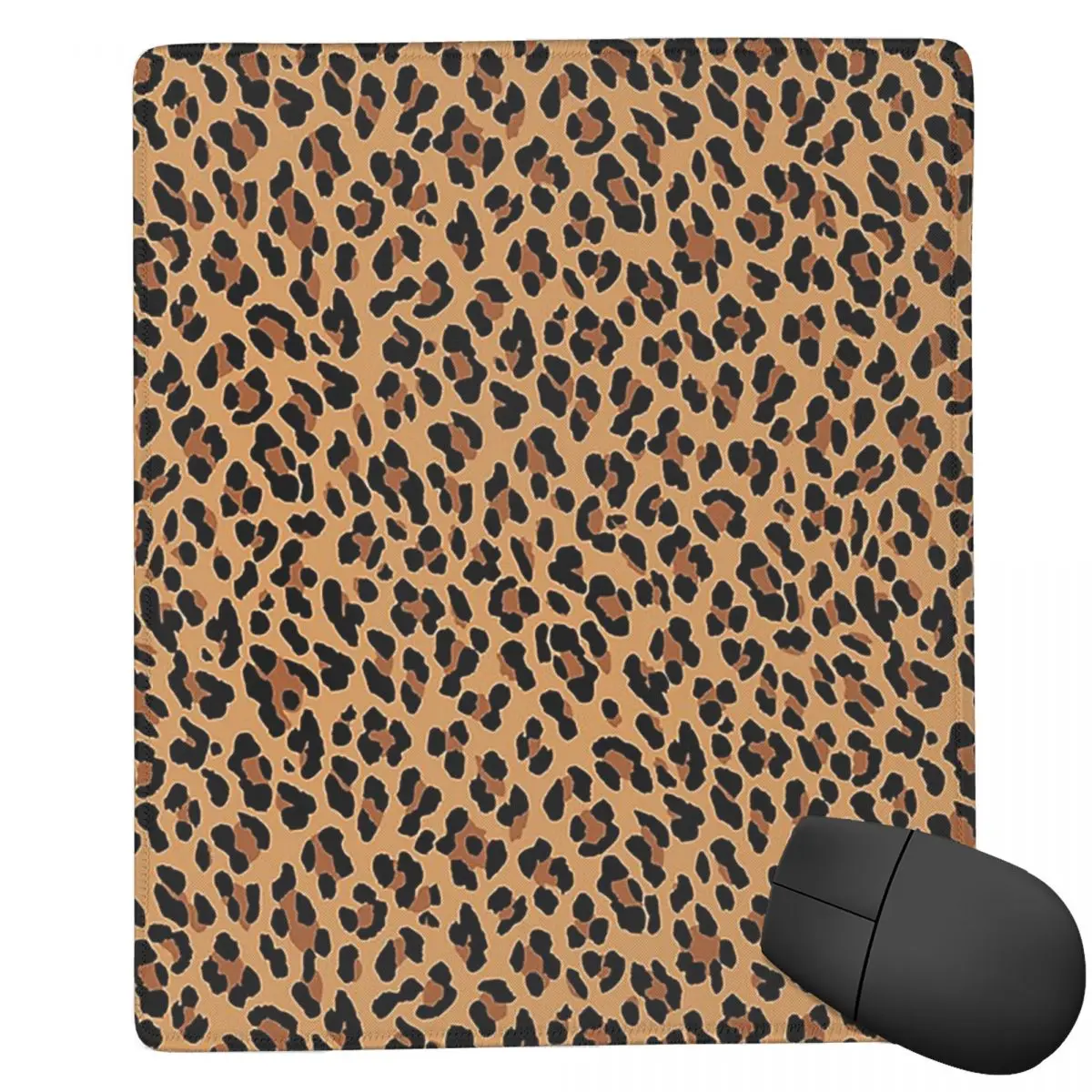 Tan Leopard Print 7x9 in 22x18 cm Mouse Pad Computer Keyboard Mouse Mat Gaming PC Laptop Desk Mat Office Accessories Table Mats