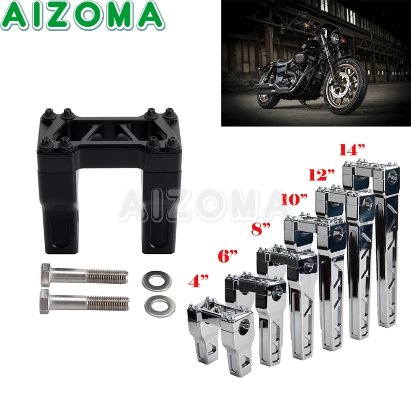 

Motorcycle Handlebar Riser CNC Top Clamp Straight Handlebar Risers Kits For Harley FLFB FLFBS FLSL FXBR FXBRS FXDRS FXFBS FXLRS