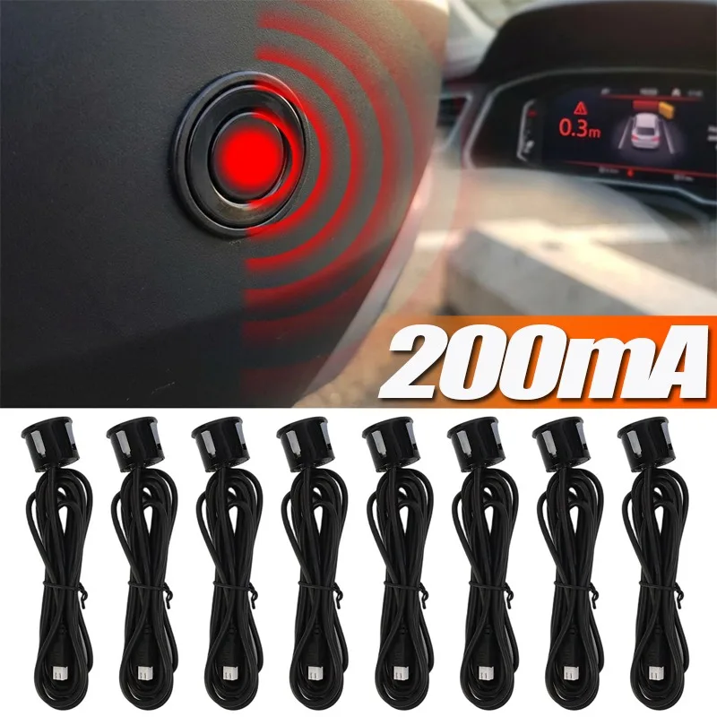 22mm Car Reversing Ultrasonic Sensor Car Parking Sensor Kit Universal Reversing Radar Sound Alert Indication Probe System