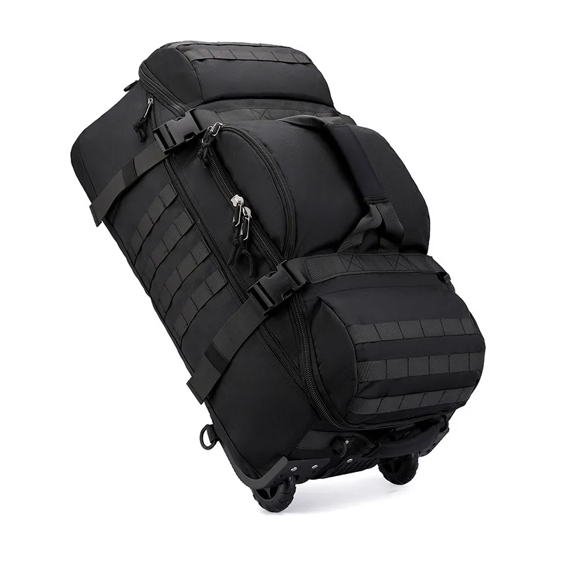 Sac de sport pliable à roulettes, sac à dos de sport multifonctionnel pour hommes et femmes, bagage à main pour les voyages et les entraînements