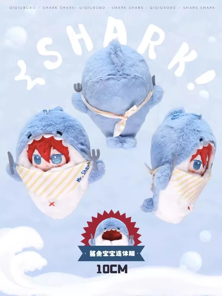 Original Shark Suit For 10cm Doll Jumpsuit Clothes Costume Toy Accessories Anime Cosplay Cute QQ