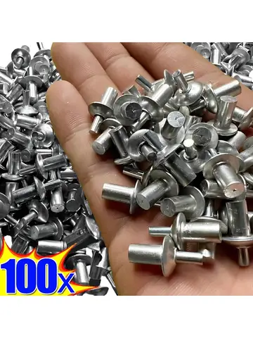 100x Hammer Drive expansion Rivets Percussion Expansion Aluminum nail Head Piercing Knock Type Small tapping screws Fasteners