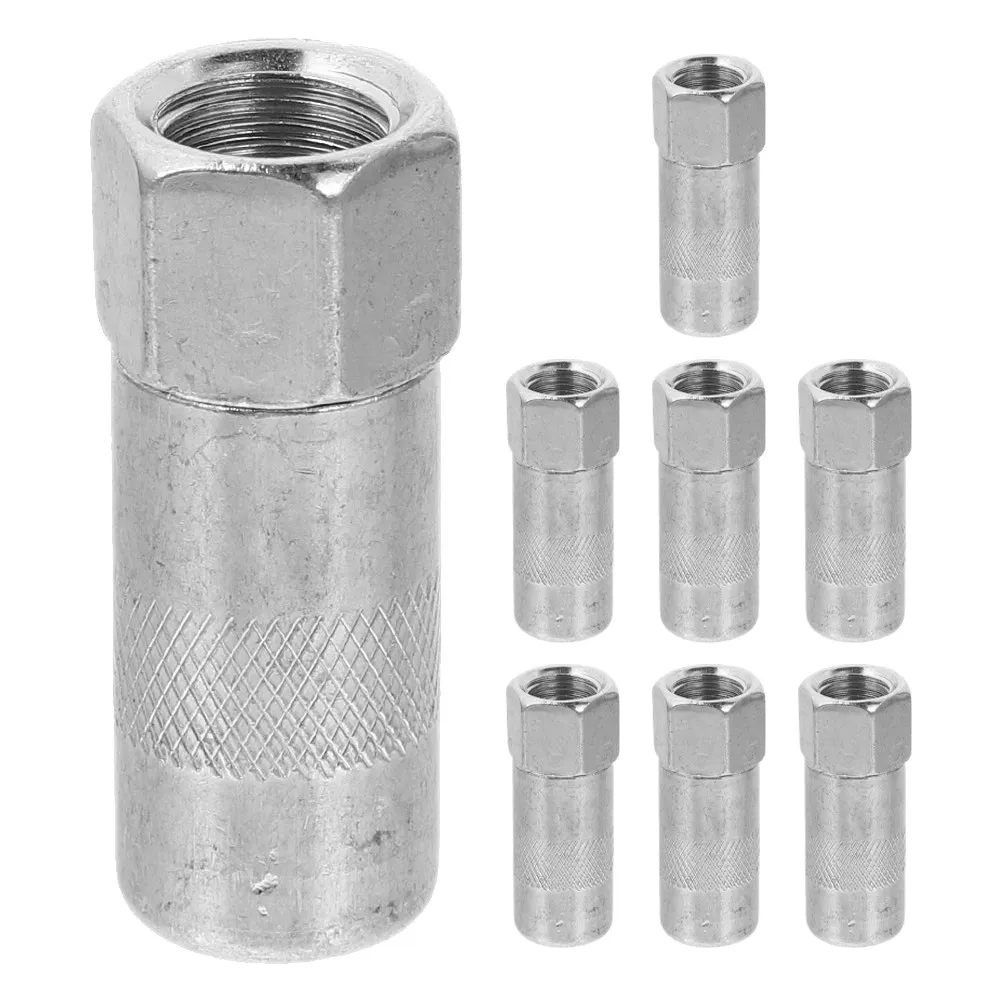 

8Pcs Grease Coupler Metal Flat Nozzle Grease Fitting for Automotive Machinery Maintenance Leak Lubrication