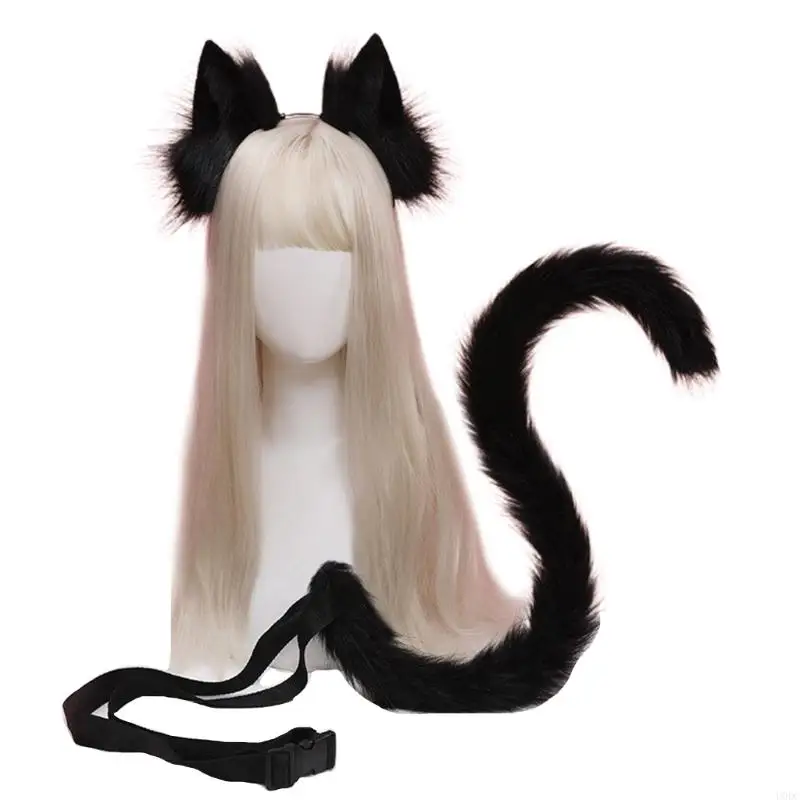 Sexy Anime Ears Hairhoop Plush untuk Ekor Telinga Menyetel Aksesoris Cos Y166