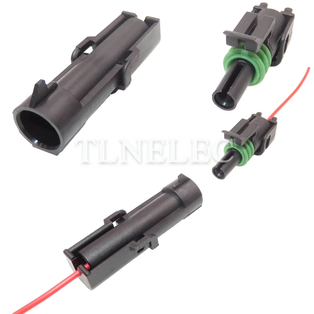 Conectores sellados para automóvil de 1 pin, enchufe de arnés de cableado macho hembra para coche con cables 12015791 12010996