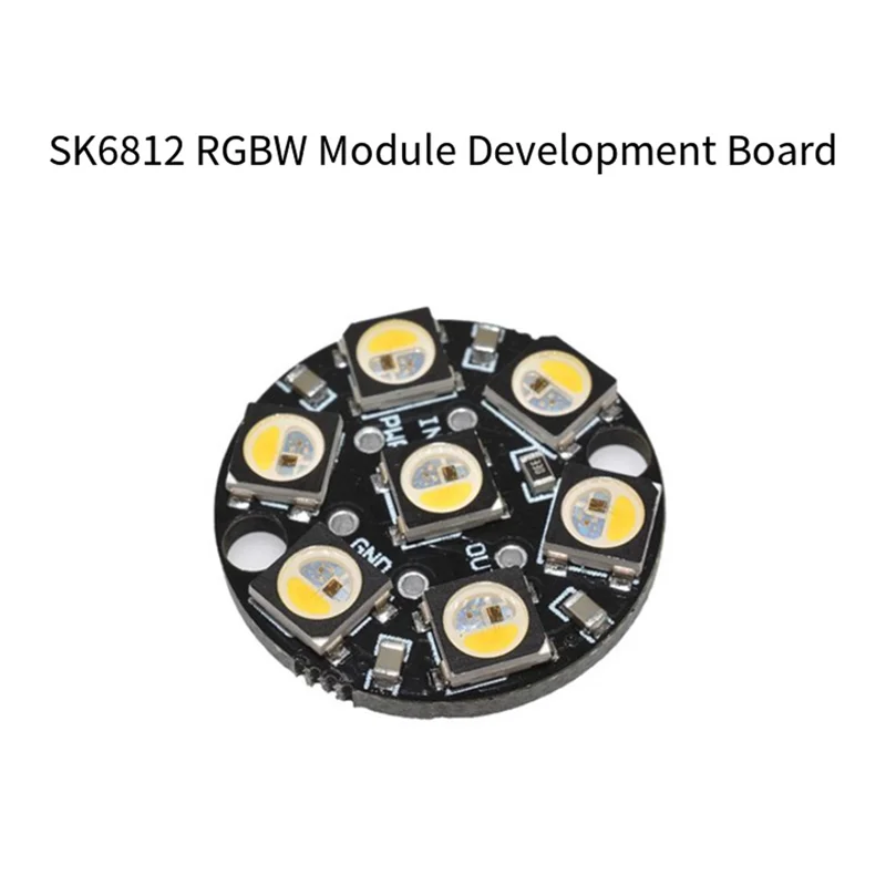 BAAE Full Color Black RGBW SK6812 Round Single Point Single Control Ring Development Board 7 Bit DC5V