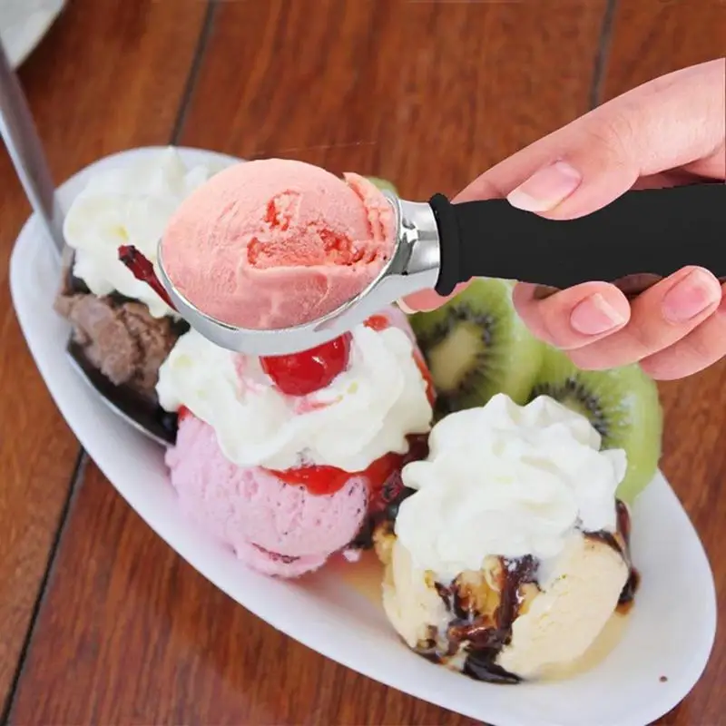 Big Ice Cream Scoop Comfortable Handle Large Cookie Scoop Heavy Duty Polished Multifunctional Icecream Scooper For Dough Protein