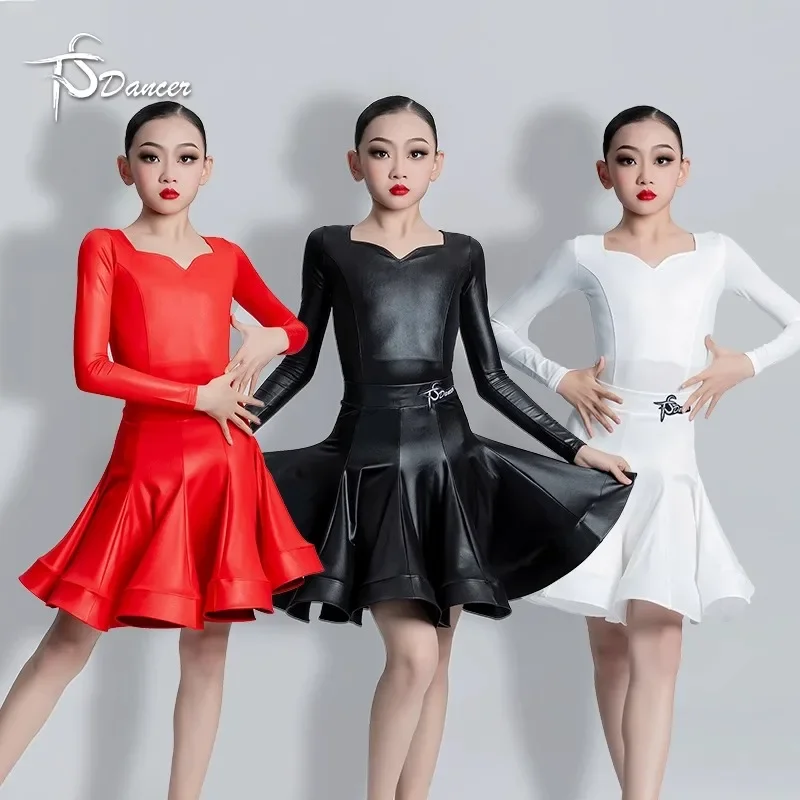 Customized Latin Dance Dress Competition Girls Performance Suit National Standard Professional Practice Grading Regulations Wear