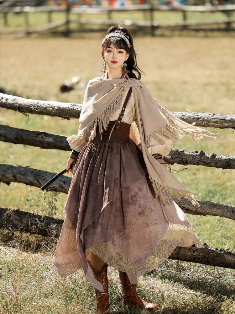 

Sunset yellow sand style dress set