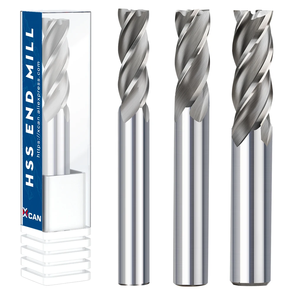 XLil4-Fraise à Cannelure HSS M2, 1.5-12mm, Outil de Fraisage CNC, Tige Droite, Fraise en Métal, Mèche de Routeur en Aluminium