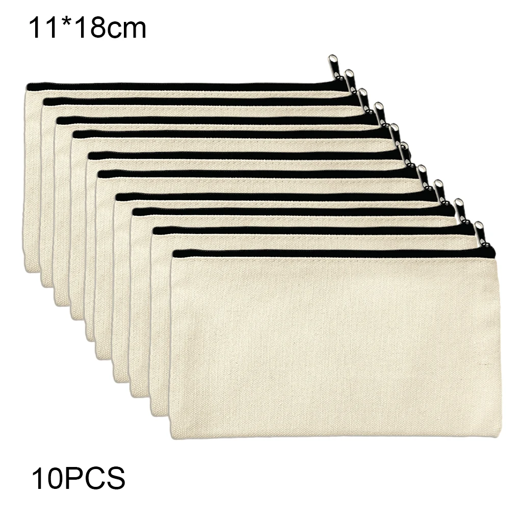 10pack/lot Store Your Keys And Pencils With These Canvas Stationery Bags Stationery Boxes Hand Drawn Bags Makeup Bags