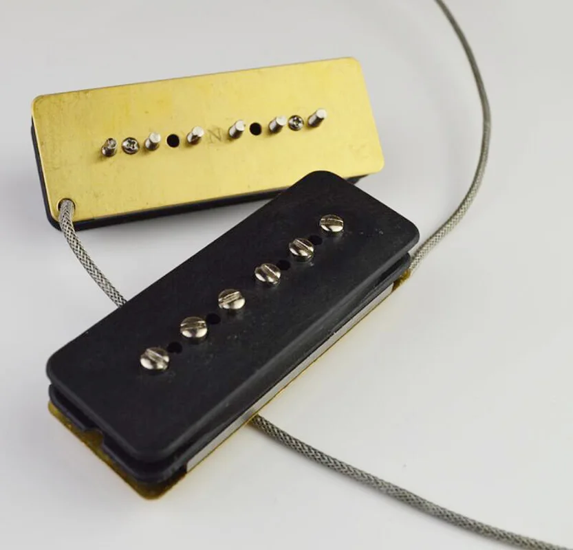 P90 Pickup Alnico 5 Twin Bar Vintage Soapbar P90 low noice Neck-6.4K Bridge-7.4K for Electric Guitar