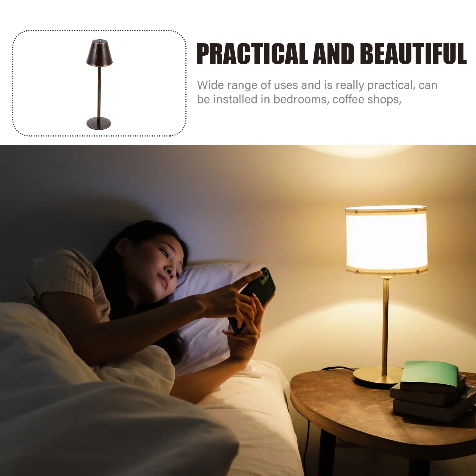 1 مجموعة قابلة للشحن Led أباجورة النحاس الجدول ضوء للمنزل مكتب دراسة ديكور العين رعاية مصباح الليل شحن مكتب الخفيفة #4