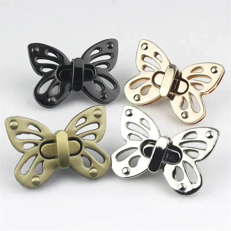 3pc Metal Butterfly Bag Turn Lock Twist Lock Clasp for Leather Craft Women Bag Handbag Shoulder Bag Purse Hardware Accessories
