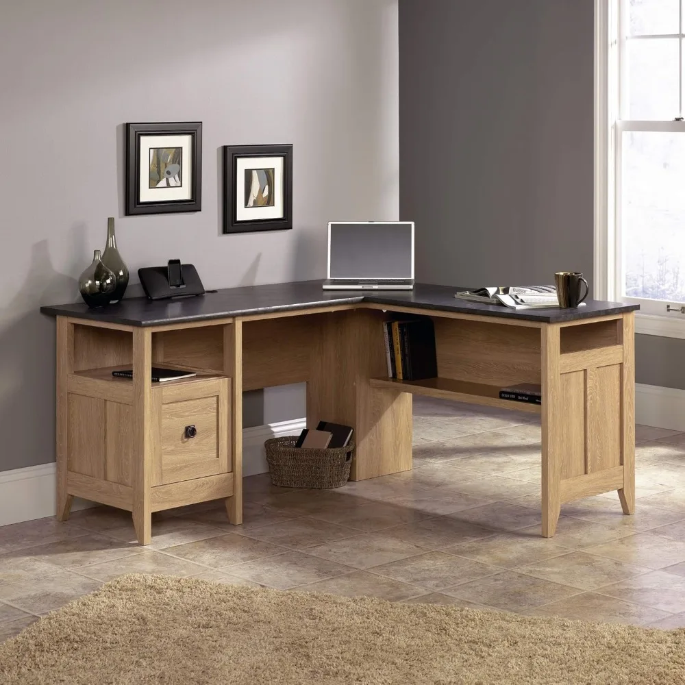 August Hill L-Shaped Corner Desk with Storage Drawer and Open Shelf for Home Office,58.75 L x 59 W x 29.25 H inches